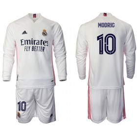 Fotbalový Dres Real Madrid Luka Modrić 10 Dětské Domácí 2020/21 Dlouhý Rukáv